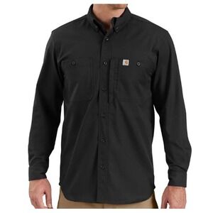 Carhartt | Rugged Flex Relaxed Fit Button Down Black | Men's 3XL